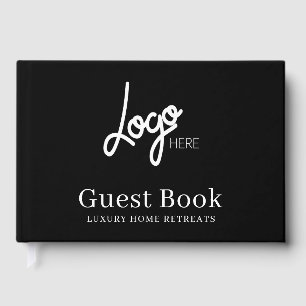 Logo/Photo Vacation Rental Guest Book   Black
