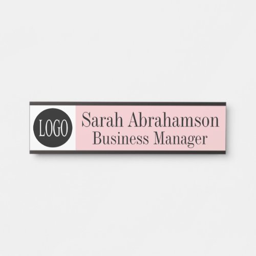 Logo Pink Corporate Business Office Door Sign