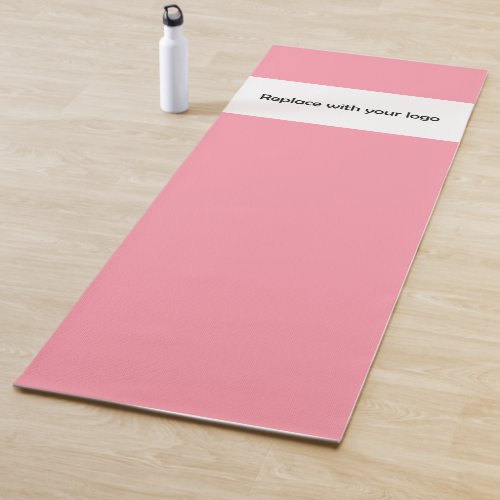 Logo pink rectangle business studio yoga mat