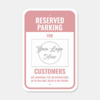 Logo Pink Reserved Parking for Customers