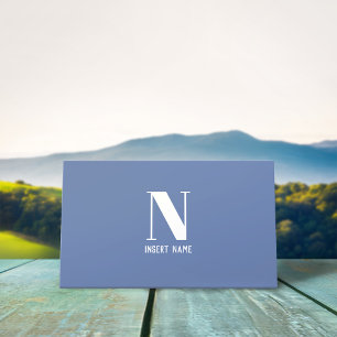 Logo Plain Blue Grey Business Card