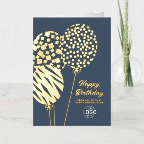 Logo Playful Balloons Dusty Blue Business Birthday