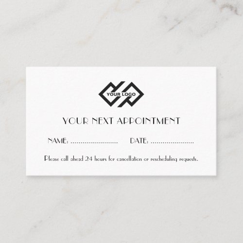 Logo Professional Appointment Card