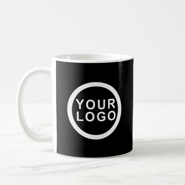 Logo Professional Brand Black White Coffee Mug (Left)