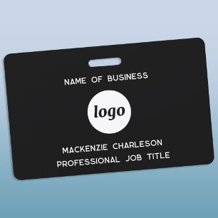 Logo Professional Business Black Name Badge