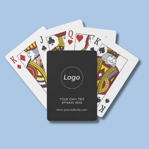 Logo professional business black poker cards