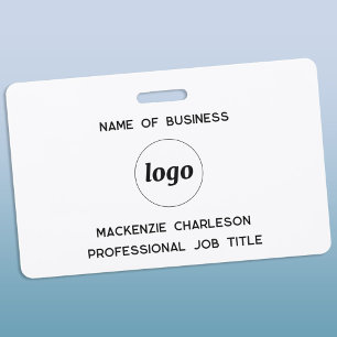 Logo Professional Business Name Badge