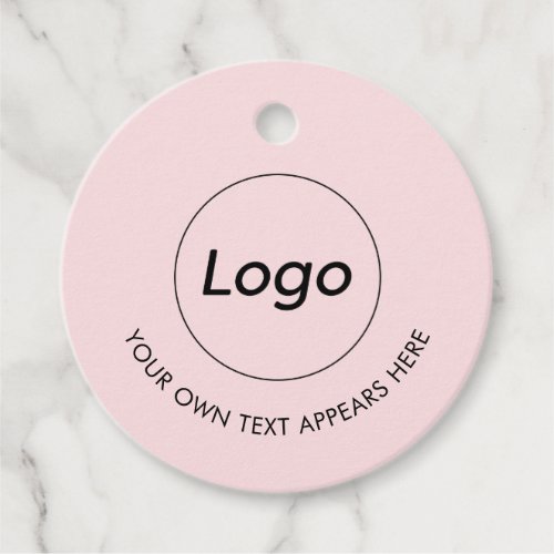 Logo Professional Business Pink Favor Tags