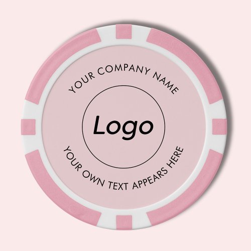 Logo Professional Business Pink Poker Chips