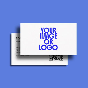 Logo Professional Consultant QR Code Minimal White Business Card