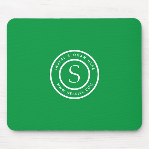 Logo Professional Plain Simple Green Mouse Pad