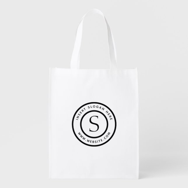 Logo Professional Plain Simple Modern Grocery Bag (Front)