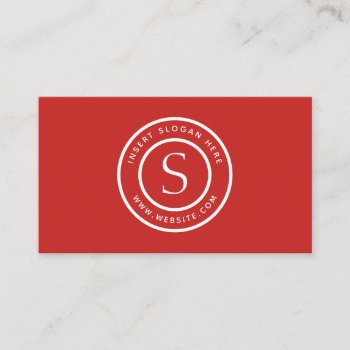 Logo Professional Plain Simple Modern Red Business Card by RicardoArtes at Zazzle