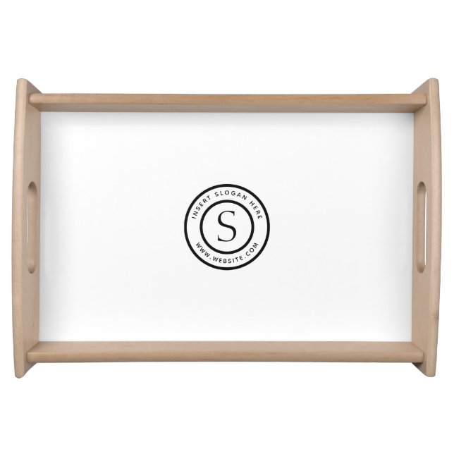 Logo Professional Plain Simple Modern Serving Tray (Front)