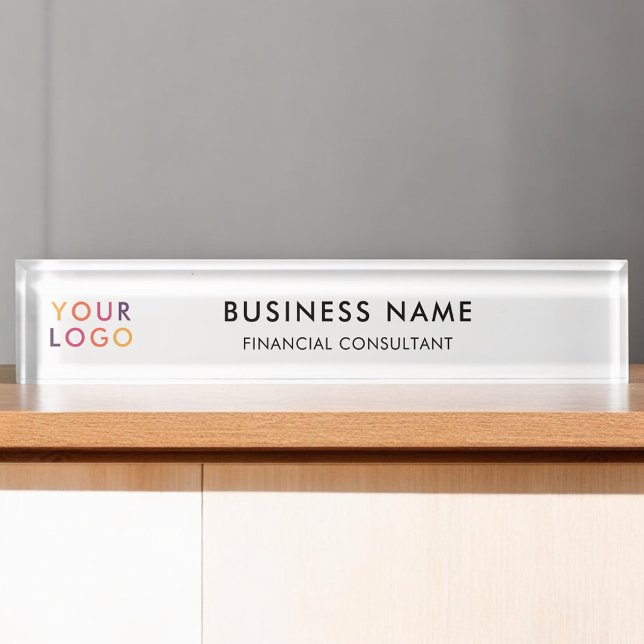 Logo Professional Simple Desk Name Plate (Creator Uploaded)