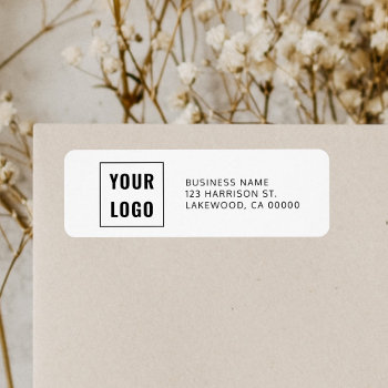 Logo Professional Simple Return Address Label by CrispinStore at Zazzle