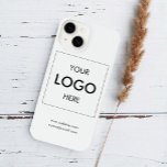 Logo Professional Simple White iPhone 14 Case<br><div class="desc">Add your logo.</div>