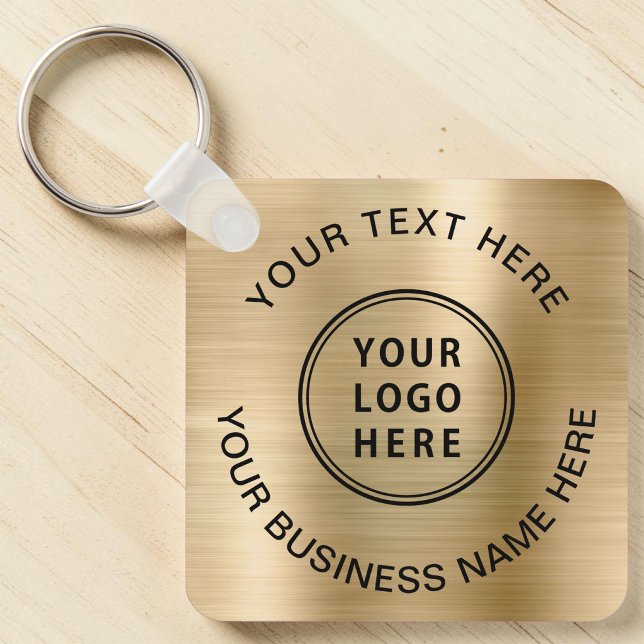 Logo Promotional Gold Keychain (Logo Promotional Gold Keychain)