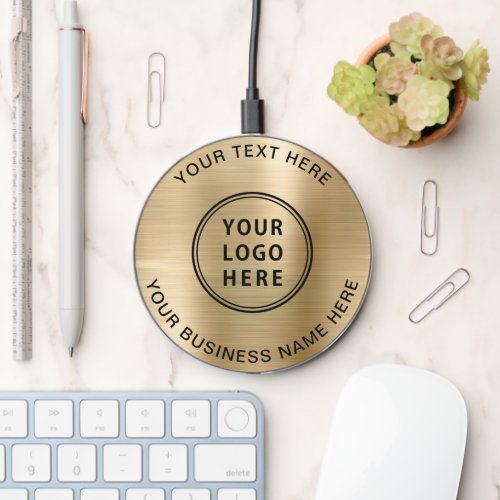 Logo Promotional Gold Wireless Charger