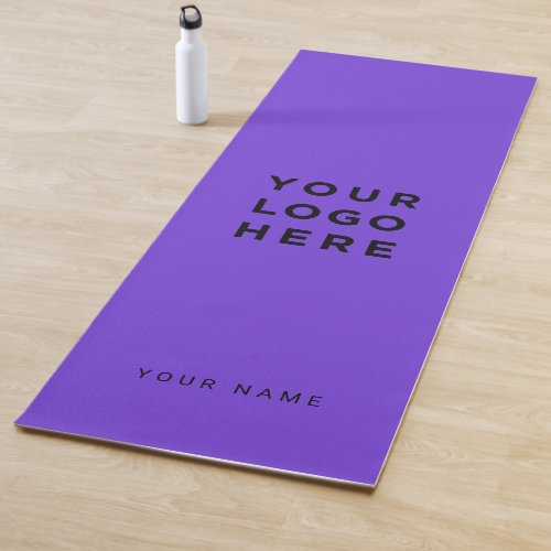 Logo Purple Name Company Promotional Instagram Yoga Mat