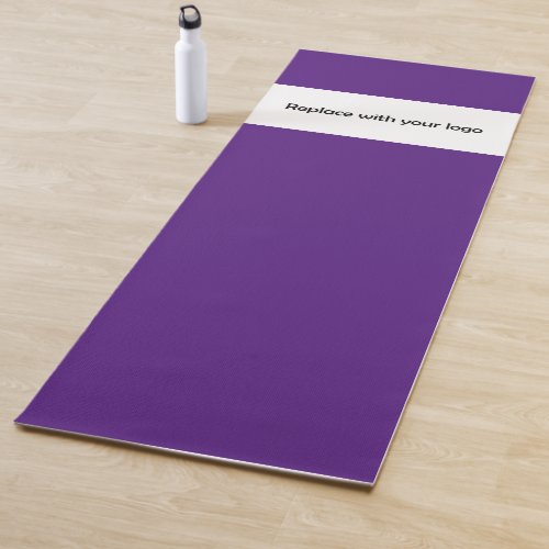 Logo purple rectangle business studio yoga mat
