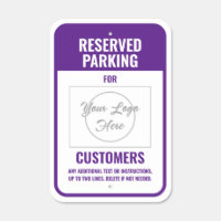 Logo Purple Reserved Parking for Customers