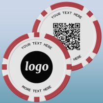 Logo QR code and Text Business Promotional Poker Chips