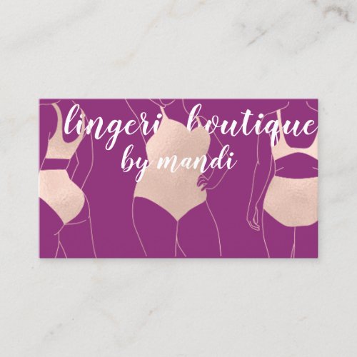 Logo QR Code Bikini Underwear Berry Rose  Business Card