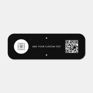 Logo QR Code Black Metal Biz door sign