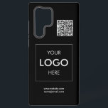 Logo QR Code Black Samsung Galaxy S22 Ultra Case<br><div class="desc">Your logo and QR Code</div>