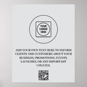 Logo QR Code Business Branding Blue Design poster