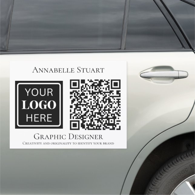 Logo QR code Business Company Large Car Magnet (In Situ)