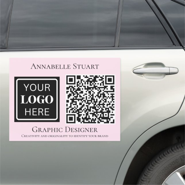 Logo QR code Business Company Large Car Magnet (In Situ)