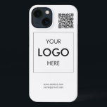 Logo QR Code Business Professional iPhone Case<br><div class="desc">Add your logo.</div>