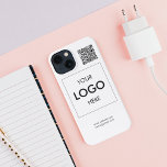 Logo QR Code Business Professional iPhone Case<br><div class="desc">Add your logo.</div>