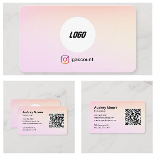 Logo QR Code Esthetician Professional Business Card