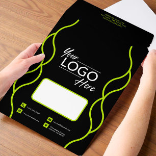 Logo QR Code Large Promotional Black Business Envelope Mailers