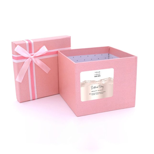 Logo QR Code Online Shop Silver Glitter Rose White Square Sticker (Creator Uploaded)