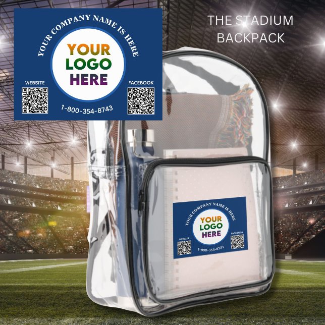 LOGO QR CODE PHONE APPROVED EVENT CLEAR  CLEAR BACKPACK  (Creator Uploaded)