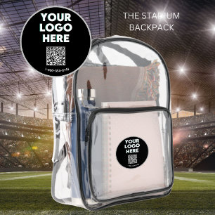 LOGO QR CODE PHONE EVENT APPROVED CLEAR BACKPACK 