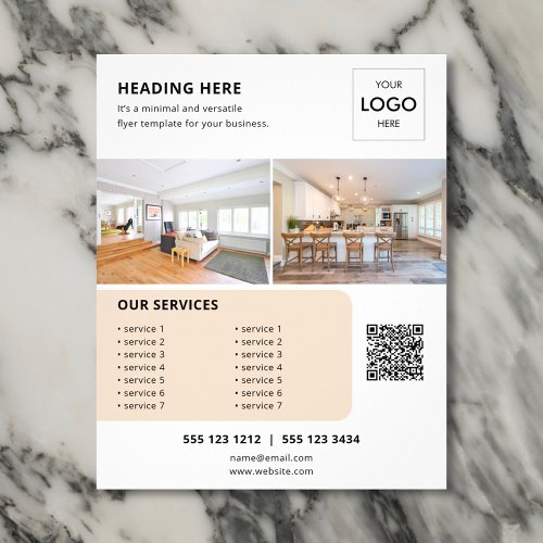 Logo QR Code Photo Business Marketing Flyer