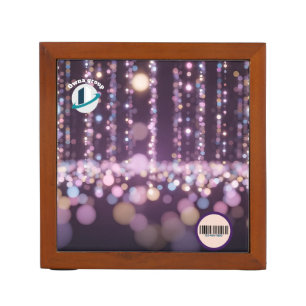 Logo & QR CODE & photo personalize Desk Organizer