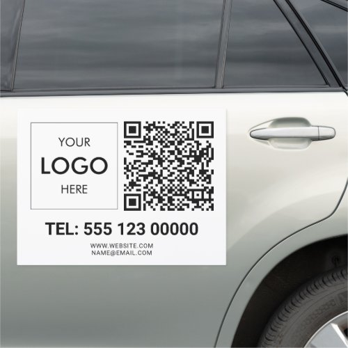 Logo QR Code Professional Modern Car Magnet