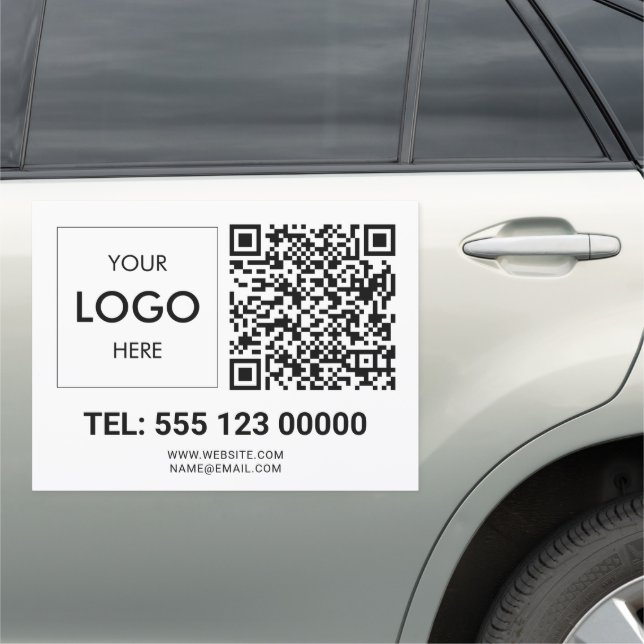 Logo QR Code Professional Modern Car Magnet (In Situ)