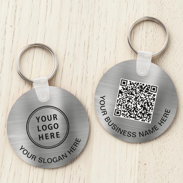 Logo QR Code Promotional Silver Keychain (Logo QR Code Promotional Silver Keychain)