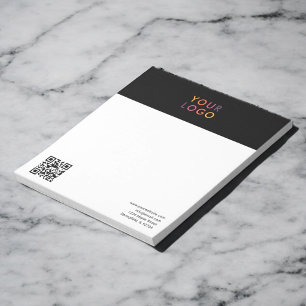 Logo QR Code Simple Black Notepad
