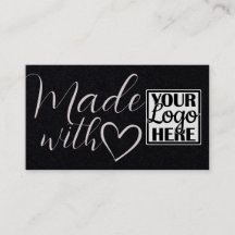 Logo QR Code Simple Kraft Paper Made With Love