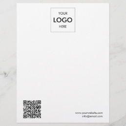 Logo QR Code Simple Professional Letterhead