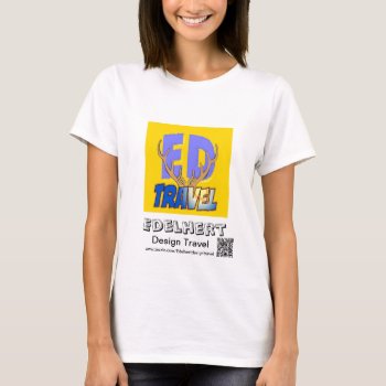 Logo & Qr-code T-shirt Edelhert Design Travel by Edelhertdesigntravel at Zazzle