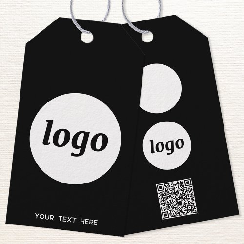 Logo QR Code Text Business Product Price Label Tag